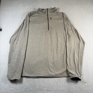 VRST 1/4 Zip Pullover Mens 2XL Gray Long Sleeve Lightweight Performance Top